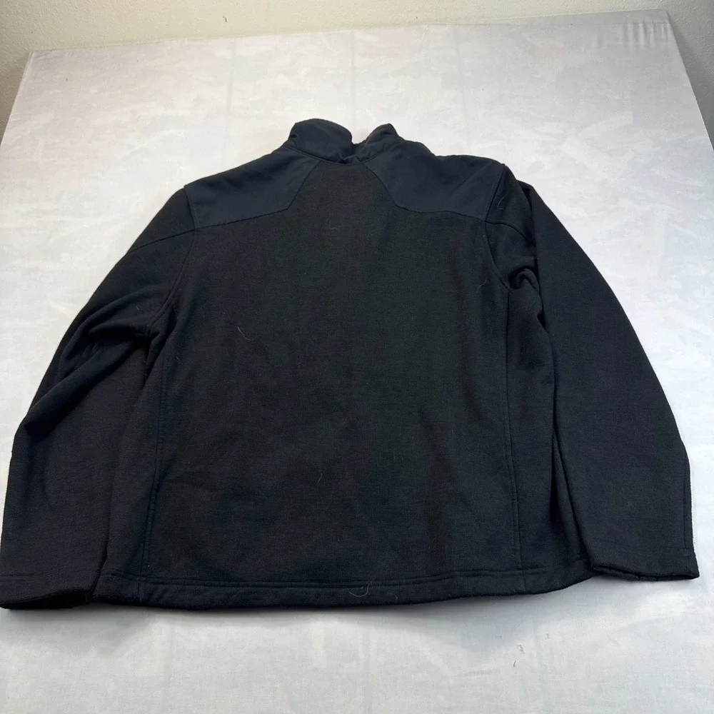 Eddie Bauer Travex Jacket Mens XL Black Fleece Lined Hiking Outdoor Full Zipper
